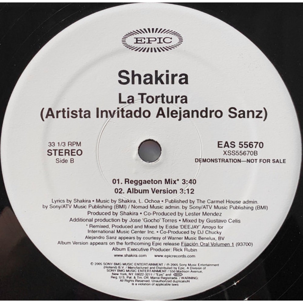 Shakira Artista Invitado Alejandro Sanz – La Tortura