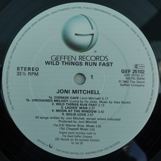Joni Mitchell – Wild Things Run Fast