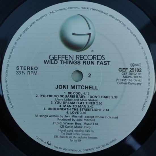 Joni Mitchell – Wild Things Run Fast